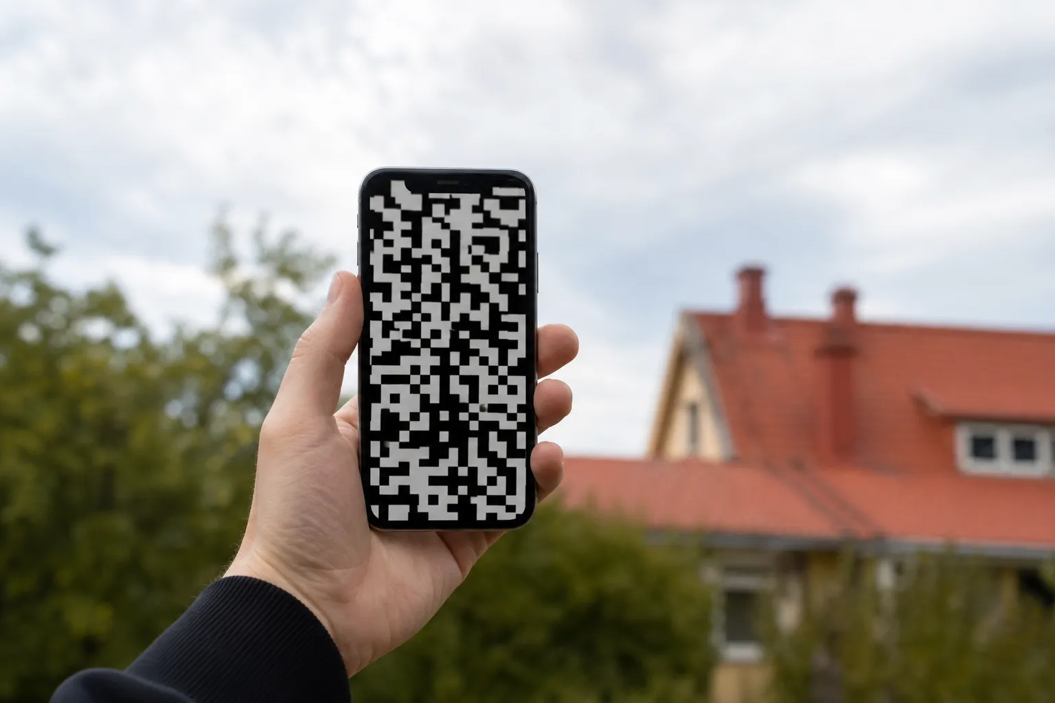 Mobilskärm med eSIM-aktivering via QR-kod